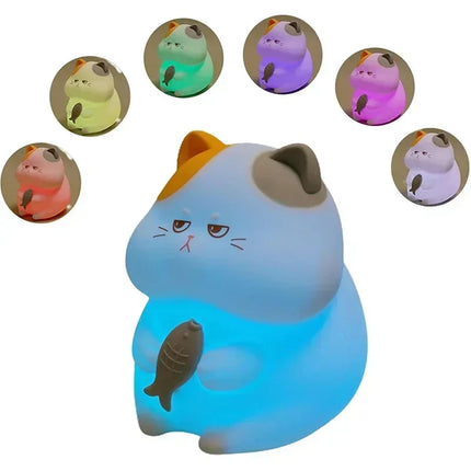 KittyGlow - Schattige Draadloze Nachtlamp met RGB Verlichting
