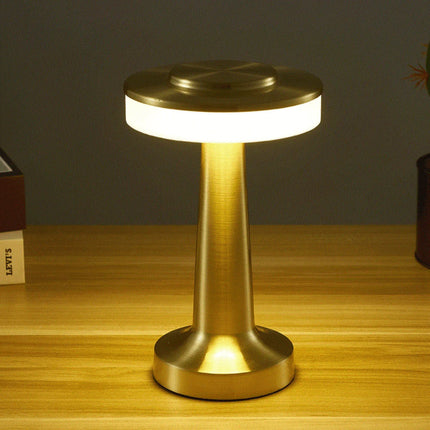LumiCrest – Draadloze Retro LED Tafellamp