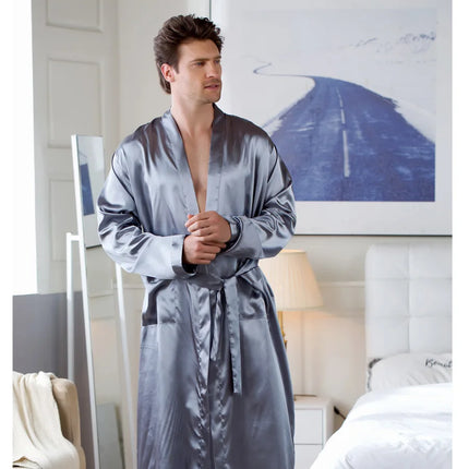 RelaxWear Badjas - Elegante Satijnen Badjas voor Comfort