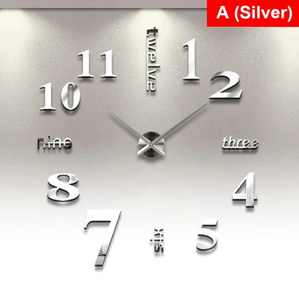 RomanTime 3D Clock - Moderne DIY Wanddecoratie