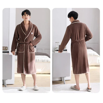 WarmPlush Robe - Luxe Antibacteriële Flanellen Badjas