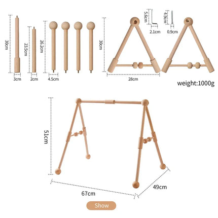 Montessori RattleFrame - Houten Speelgoed met Speeltjes