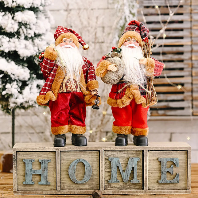 PoupeeFestive Santa Plush - Schattige Kerstman voor Decoratie