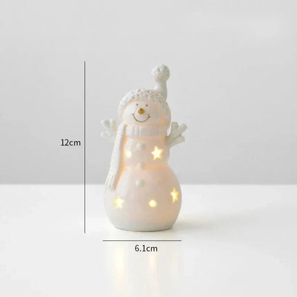 Magisc Kerstdecoratie - Verlichte Keramische Sneeuwman voor Feestdecoratie