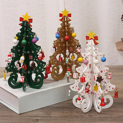 CharmTree Kerstboom - Handgemaakte 3D Kerstdecoratie van Hout