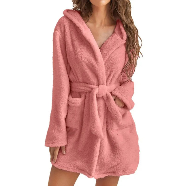 CozyElegance Badjas - Elegante Dikke Badjas voor Vrouwen