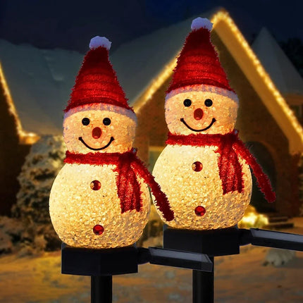 SoleilNeige Sneeuwpop Tuinlamp - Magische LED Buitenverlichting voor Tuin