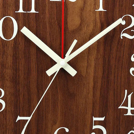 GlowClock – Luxe Houten Wandklok met Nachtverlichting