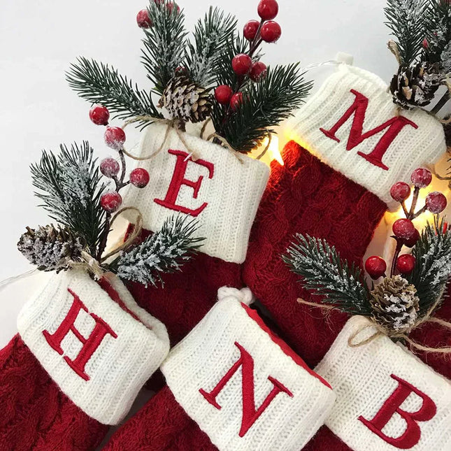 Snowflake Kerst Sokken - Feestelijke Gebreide Kerst Decoraties