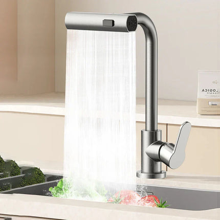 AquaTwist – Elegante Keukenkraan met Flexibele Spuitmond