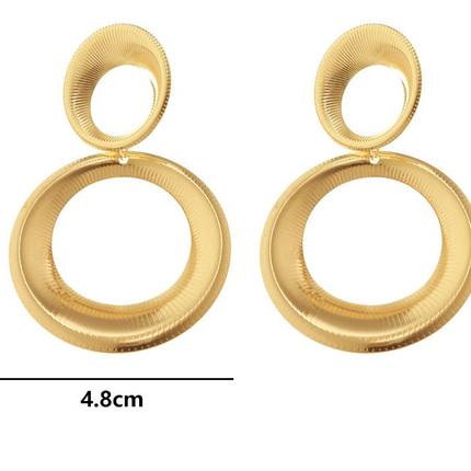 Gouden Cirkel Oorbellen | Unieke Statement Sieraden voor een Gedurfde Look