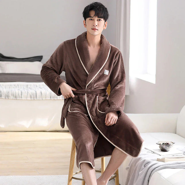 WarmPlush Robe - Luxe Antibacteriële Flanellen Badjas