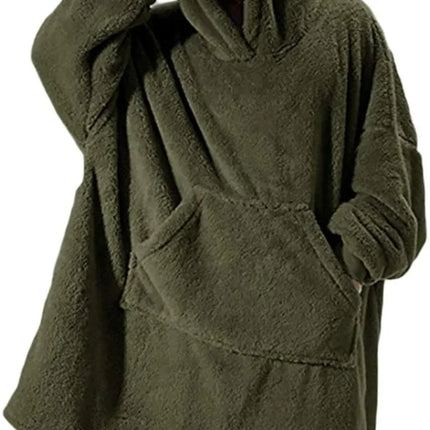 FleeceHaven Sweater - Luxe Flanellen Dekentrui voor Wintercomfort