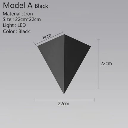 TriGlow Light - Moderne LED Wandlamp 3W