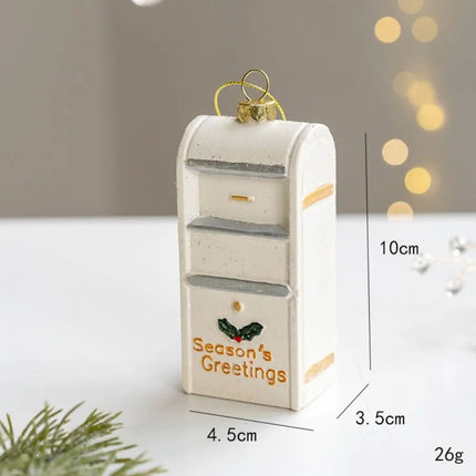 CharmingSnow Kerstdecoratie – Betoverende Keramische Kersthangdecoratie