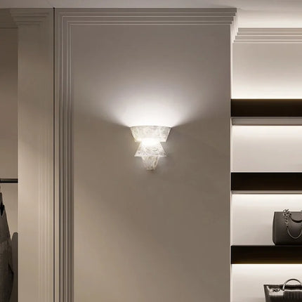 MarbleGlow Wall Light – Strakke Natuursteen Wandverlichting