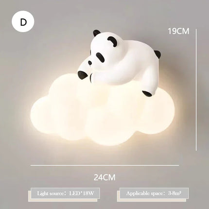 PandaGlow Lamp - Liefelijke LED Wandverlichting voor Kinderen