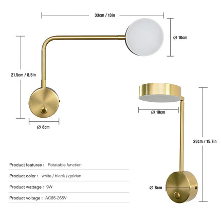 NordicGlow - Verstelbare LED Wandlamp voor Modern Interieur