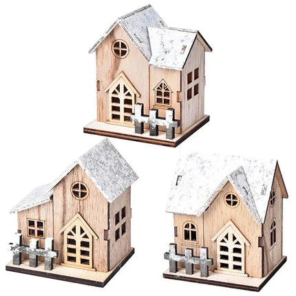 FrostGlitter Kerstlanterns - Betoverende Huisvormige kerstversiering voor een Magische Sfeer