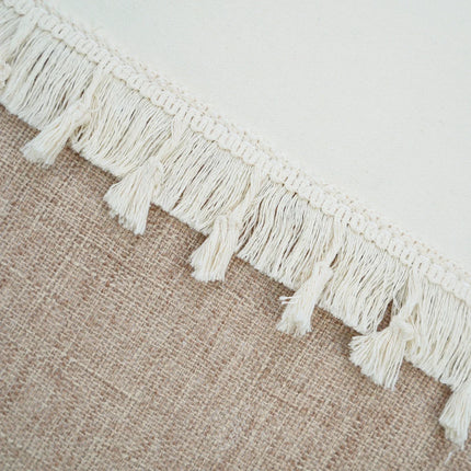 Bohemian Kussenhoes - Geometrisch Kussenhoes in Beige met Franjes
