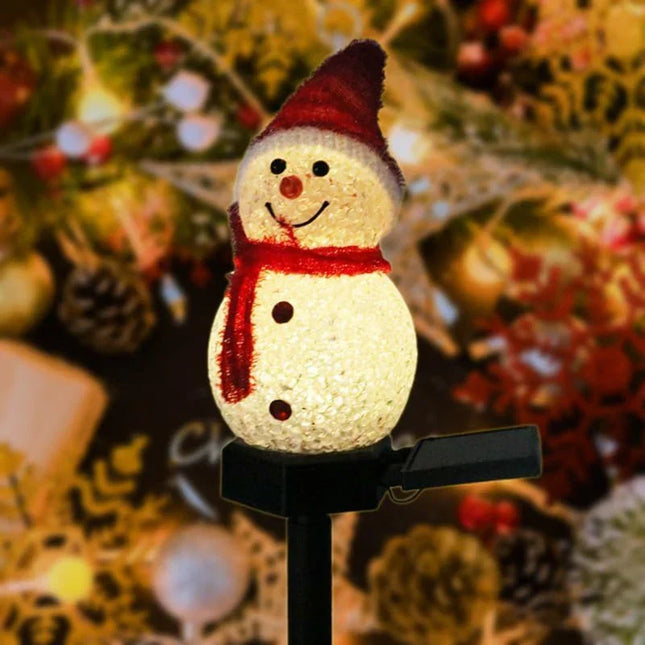 SoleilNeige Sneeuwpop Tuinlamp - Magische LED Buitenverlichting voor Tuin
