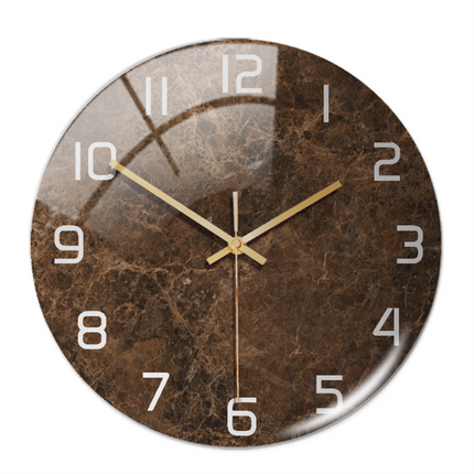Stijlvolle Marmeren Wandklok met Geruisloze Mechanisme