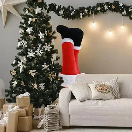 SantaLegs - Magische Pluche Decoratie voor Kerst