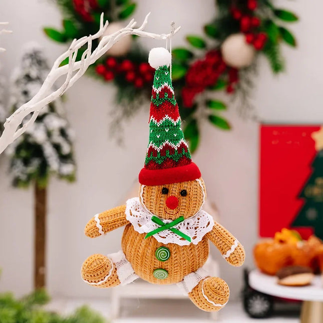 Feestelijke Peperkoekman Hanger voor Kerstversiering – Geel