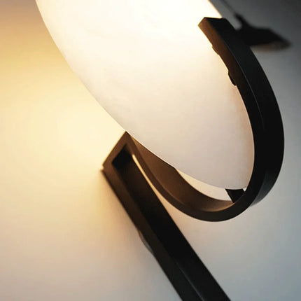 NordicLuxe – Stijlvolle Koperen Marmeren Wandlamp