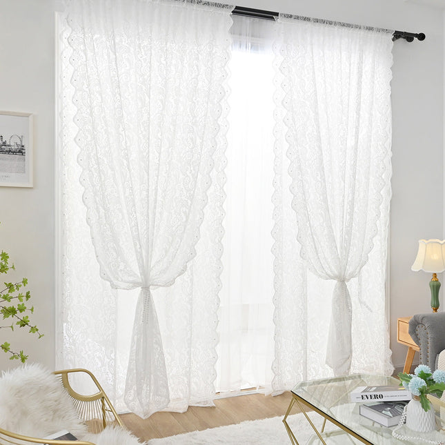 EleganceSheer Gordijn - Luchtig Transparant Witte Raambekleding