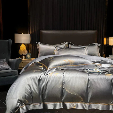 Golden Mist – Luxe Egyptisch Katoenen Dekbedovertrek