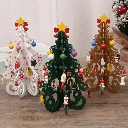 CharmTree Kerstboom - Handgemaakte 3D Kerstdecoratie van Hout