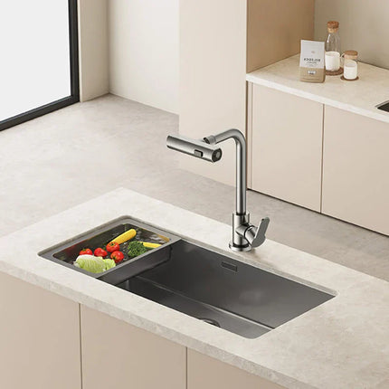 AquaTwist – Elegante Keukenkraan met Flexibele Spuitmond