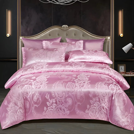 Chic Satijnen Jacquard Dekbedovertrek voor Luxe Slaapkamer