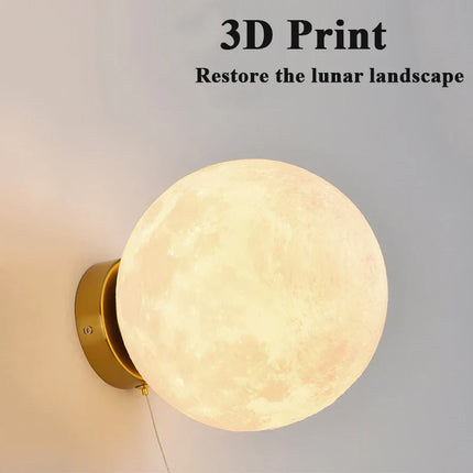 LunarGlow Wall Lamp - Maanvormige Astronaut Verlichting