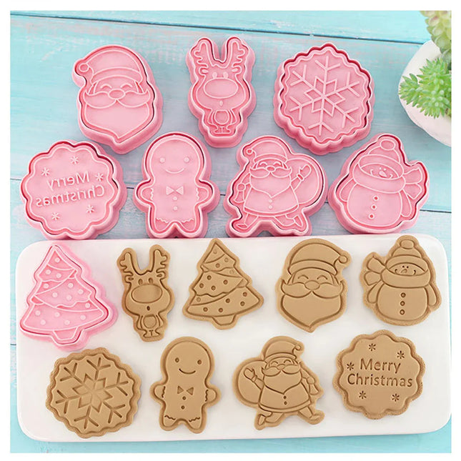 SantaCut – Set van 8 Feestelijke Koekjesvormpjes