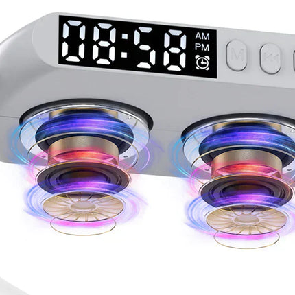 GlowHub - Multifuntionele Oplaadbare Speaker met Wekker en Sfeerlicht
