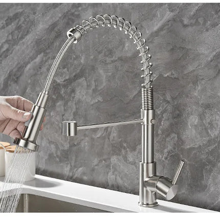 DualFlow Keukenkraan - Luxe Dubbele Messing Keukenkraan