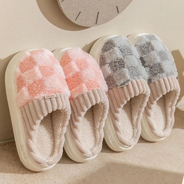Dreamy Feet Pantoffels - Trendy Geruite Katoenen Pantoffels voor Optimaal Comfort