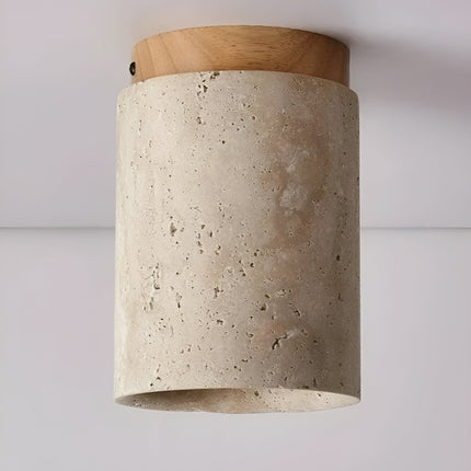 ZenElegance Wabi Sabi Luxe Plafondverlichting - Natuurlijke Travertijn LED