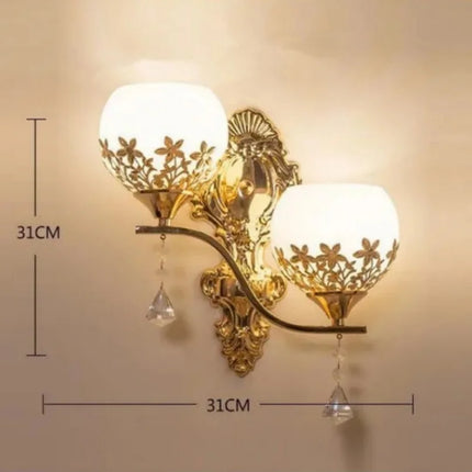 CrystalLuxe – Gouden LED Wandlamp voor Sfeervolle Verlichting