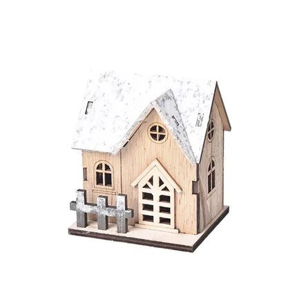 FrostGlitter Kerstlanterns - Betoverende Huisvormige kerstversiering voor een Magische Sfeer