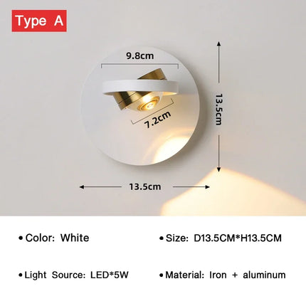 BrightTurn – Verstelbare LED Wandlamp voor Elke Ruimte