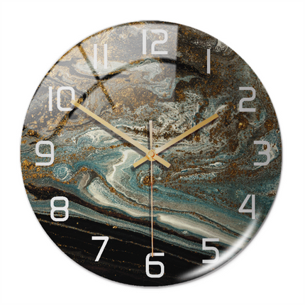 Stijlvolle Marmeren Wandklok met Geruisloze Mechanisme