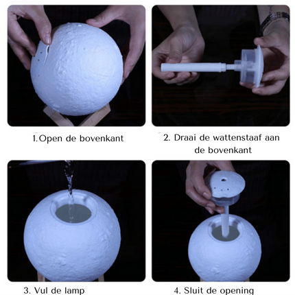 MoonBreeze Purifier - Maanlamp en Luchtbevochtiger