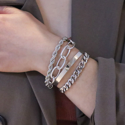 Enchanting Arm Candy | Stunning 4-Piece Bracelet Set