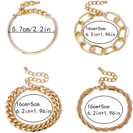 Enchanting Arm Candy | Stunning 4-Piece Bracelet Set