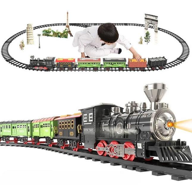 ClassicTrack Set - Retro Trein met Realistische Functies