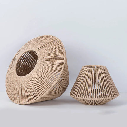 Rotan Hanglamp - Elegante Rotan Hanglamp met Geometrisch Design voor Sfeervolle Verlichting