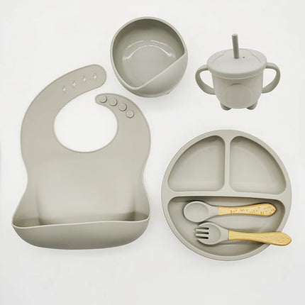 TinyBites – Stijlvolle Silicone Eetset voor Baby’s